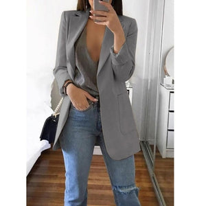 Open image in slideshow, Office lady Long Slim Blazers
